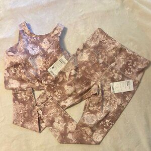 NWT Athleta Elation Printed Tight - antoinette velvety pink - Medium